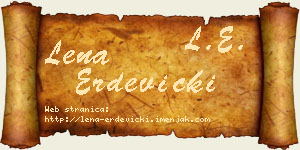 Lena Erdevički vizit kartica